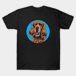 Irish Setter Blue Circle T-Shirt